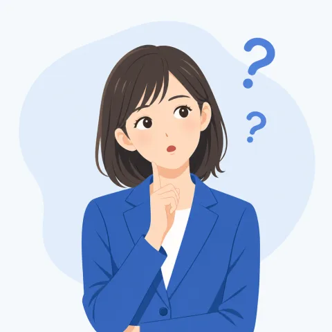 質問する女性のイラスト